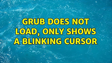 Ubuntu: GRUB does not load, only shows a blinking cursor