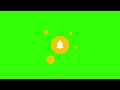 Yellow Liquid YouTube Bell Notification Animation Green Screen