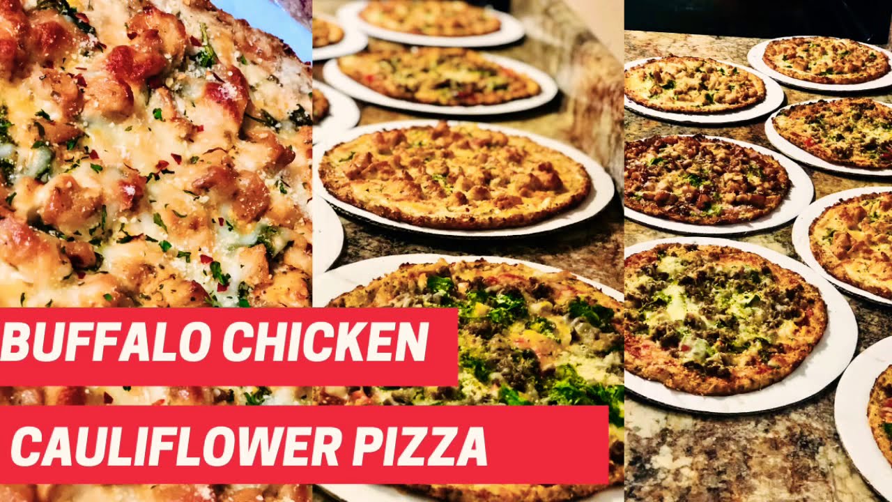 How To Make Buffalo Chicken Cauliflower Crust Pizza YouTube