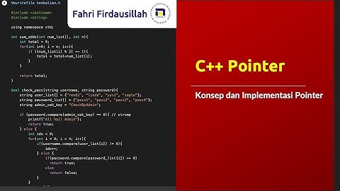 C++ Konsep dan Implementasi Pointer