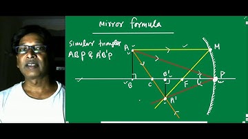 IIT JEE Physics / Geometrical optics / Derivation of Mirror formula by SSI sir / kota faculty / NEET