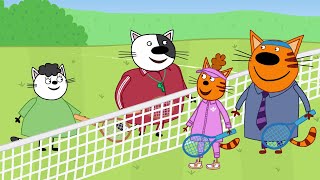 Три кота | Теннис с папой | Серия 64 | Мультфильмы для детей