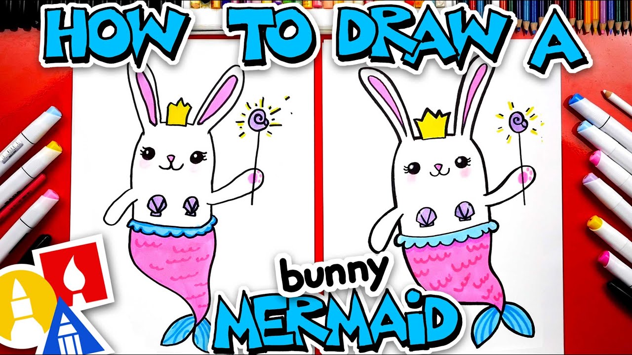 How To Draw A Cute Bunny Mermaid YouTube
