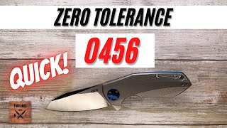 Zero Tolerance ZT0456 Sinkevich Design Pocketknife. Fablades Quick Review