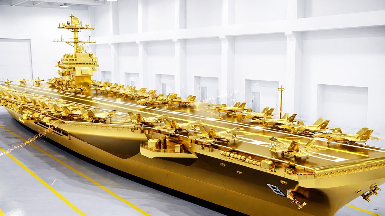 Building a Colossus: The World's Largest 24K Gold Supercarrier CVN-78