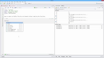 How to Remove Variables Without Removing Functions in Environment in R. [HD]