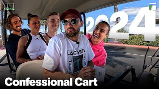 Dimitrov, Sabalenka, Tsitsipas and More Take a Ride on the Confessional Cart | CONFESSIONAL CART 24