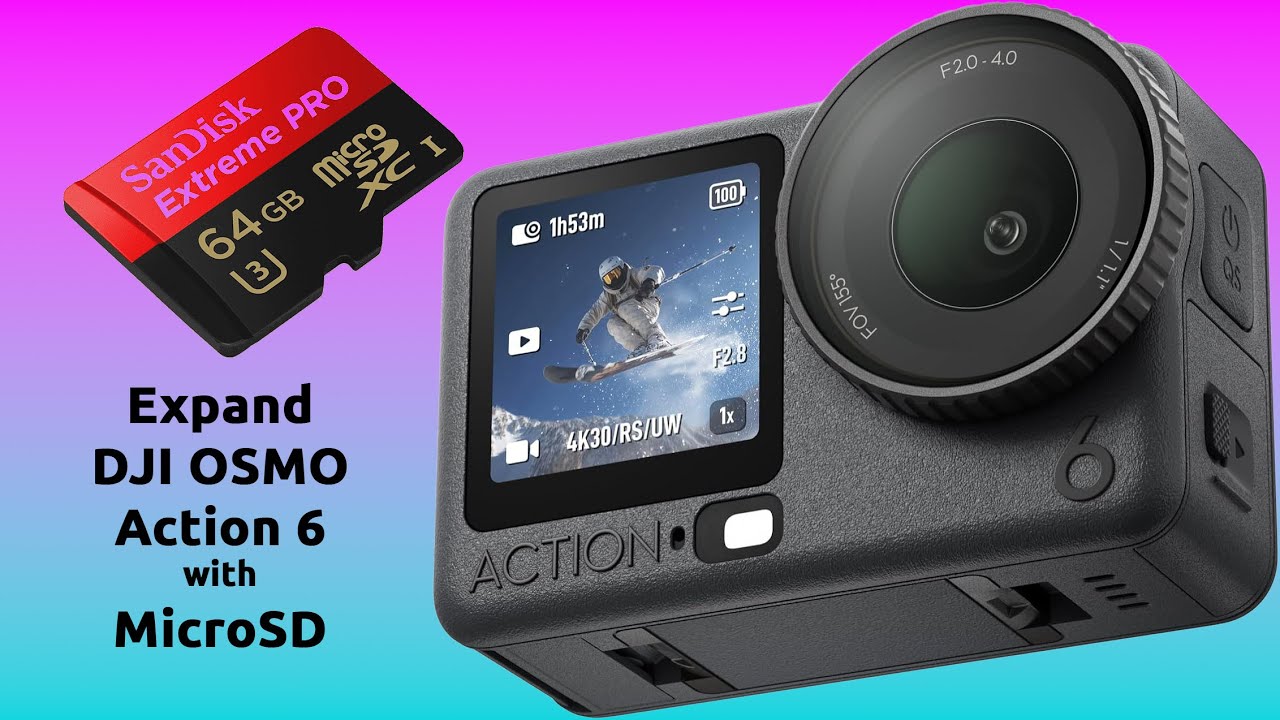 How to insert a Micro SD card into the DJI Osmo Action 6 camera