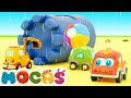 Mocas little monster cars build a sand castle new episodes  baby cartoons about trucks  vehicles