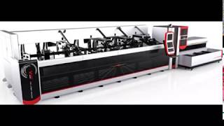 fiber laser tube cutting machine P2060 cutting demonstration ( Irregular pipes cutting).