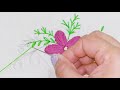 Satin Stitch Embroidery Flower/Basic Hand Embroidery Stitches/Beginners/Free Pattern