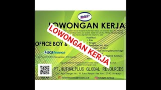 Lowongan Kerja Office Boy & Kurir PT Mutualplus Global Resources (Mutual ) September 2020 Lowongan Kerja Office Boy & Kurir PT Mutualplus Global Resources (Mutual ) September 2020