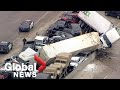 At least 5 dead after massive 70+ vehicle pileup on icy Texas highway