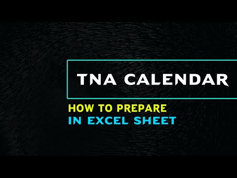 TNA CALENDAR || GARMENTS TNA PLAN IN EXCEL SHEET || EPISODE 43