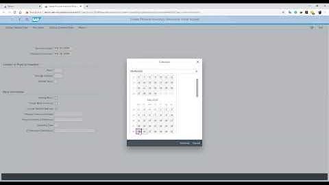 SAP S/4HANA Create Physical Inventory Document
