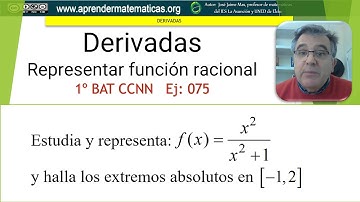 Representación de funciones racionales. 1BAT CCNN 075. José Jaime Mas