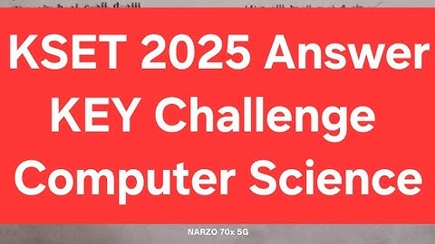 KSET 2025 Computer Science Answer Key to be Challenge #kset