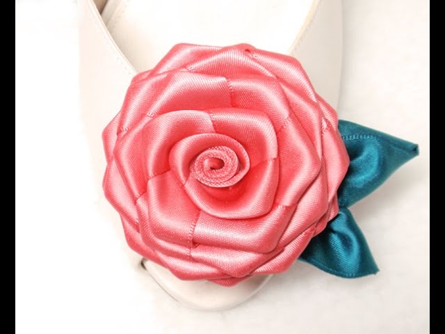 DIY Ribbon Rose I How To Make Easy ribbon flower I Kanzashi Rose