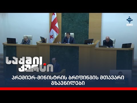 პრემიერ-მინისტრის ბრიფინგის მთავარი გზავნილები;