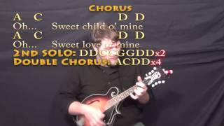 Sweet Child of Mine (GNR) Mandolin Cover Lesson with Chords/Lyrics chords