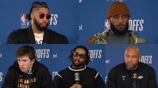 Full Lakers Postgame Interviews: AD, LeBron, DLo, AR & Darvin Ham | Lakers vs Nuggets Round 1 Game 2
