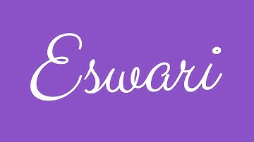 Learn how to Sign the Name Eswari Stylishly in Cursive Writing