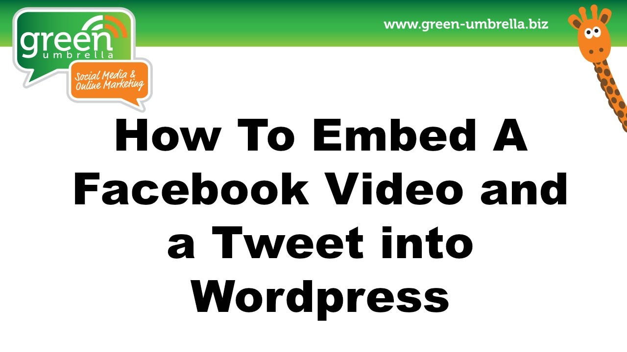 How to Embed a Facebook Video and a Tweet into Wordpress