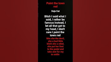 Thumbnail of Paint the town red – Doja Cat (Lyrics)
