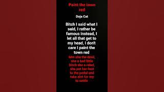 Paint the town red – Doja Cat (Lyrics)