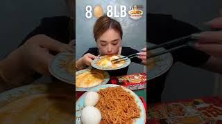 Eating Challenge ( 8 eggs, 8lb noodles ) | #food #asmr #shorts screenshot 2