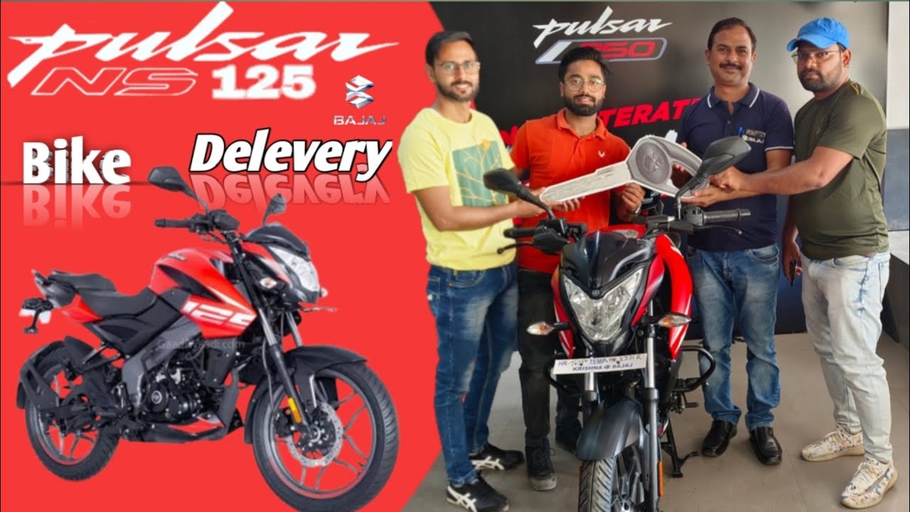 Taking Delivery of 2022 new Bajaj Pulsar Ns 125 cc bs6 Matt red Color Pulsar NS 125.💥💥😍😍 Ns lover🔥🔥