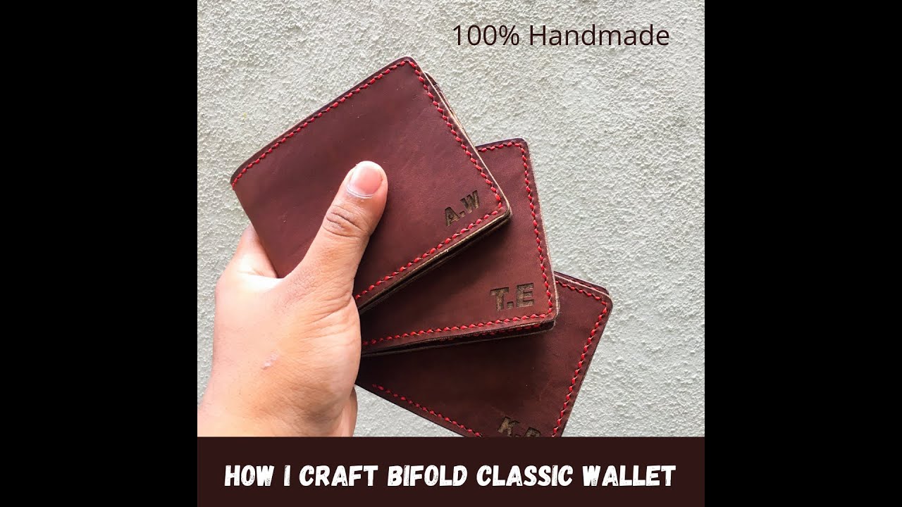 Hand made Classic BiFold wallet Made in Sri Lanka Ceylon Leather