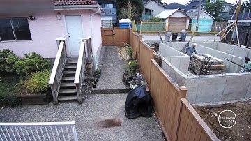 Building a Laneway Home timelapse Part 1 - Building Concrete Home Foundation