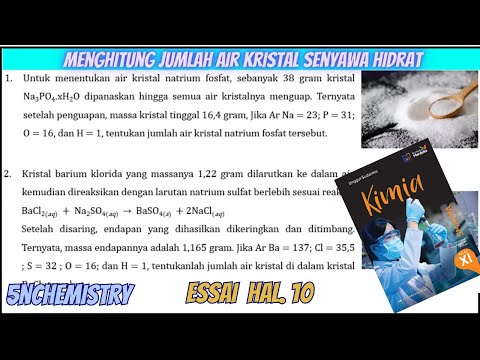 Video: Berapa perbandingan mol air dengan mol CuSO4?