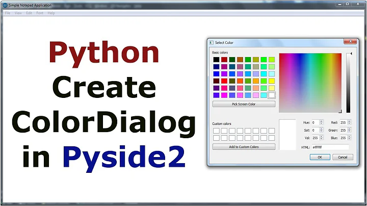 Pyside2 How To Create ColorDialog in Python | Qt For Python