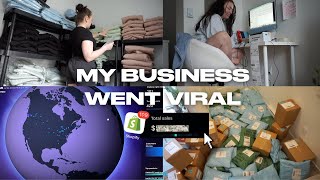 WE WENT VIRAL?! | spend a successful launch day with me & pack orders📦