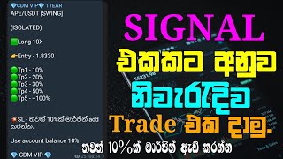 Signal එකකට නිවැරැදිව trade කරන්නෙ මෙහෙමයි. | Binance Future Trading | Chavi de mel