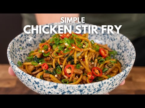 The Simplest Ginger Chicken Noodle Stir Fry  Less than 25 minutes