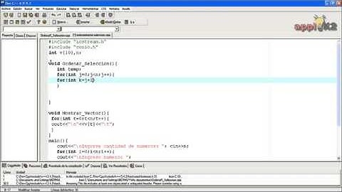 Método selección para ordenar un vector