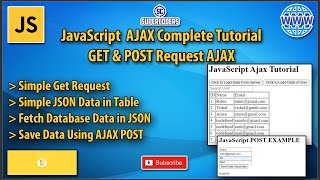 JavaScript Complete AJAX Tutorial | GET & POST Request in AJAX | Read JSON Data From API | POST Data