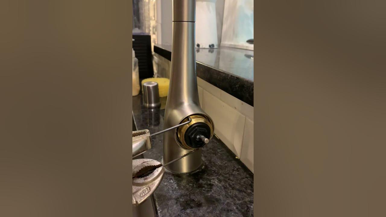 Loose Moen kitchen faucet handle fix take 2 YouTube