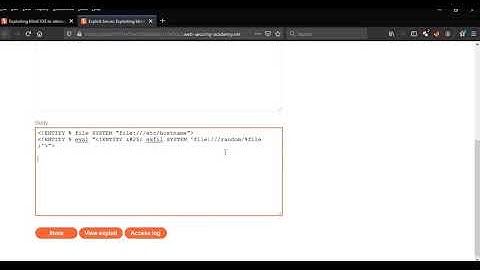 Exploiting blind XXE to retrieve data via error messages