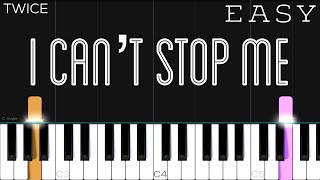 TWICE - I CAN’T STOP ME | EASY Piano Tutorial Resimi