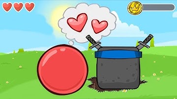 Red Ball 4 - Red Ball vs Ninja Boss - No Face - All Levels - Forward to Backwards Gameplay Volume 2