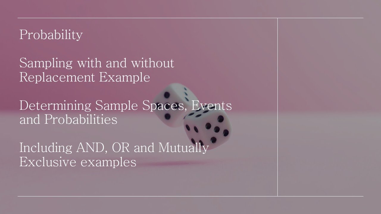 Probability Without Replacement Probability Examples Sampling With and Without Replacement - YouTube