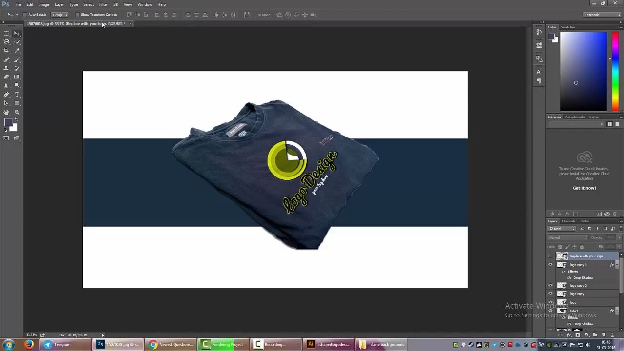 Download T-Shirt Mock Up Design Tutorial in Photoshop - YouTube