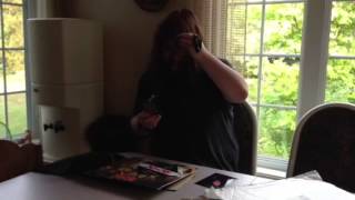 Video thumbnail of "16 year old receives AC/DC items - very emotional"