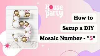 How to Setup a DIY Balloon Mosaic Number  5 | House of Party