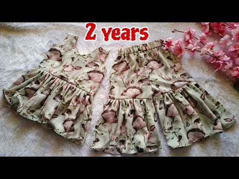2 year baby sharara top and phant cutting and stitching..@GowthamiHiran2020 