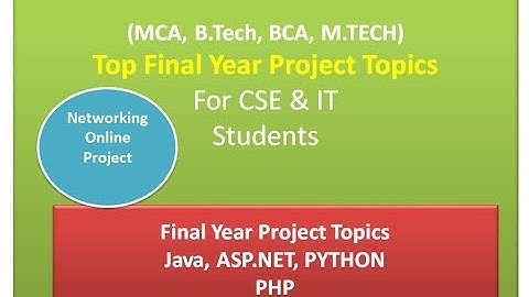 Important Mini Project Topics For CSE & IT Students | Final year project ideas